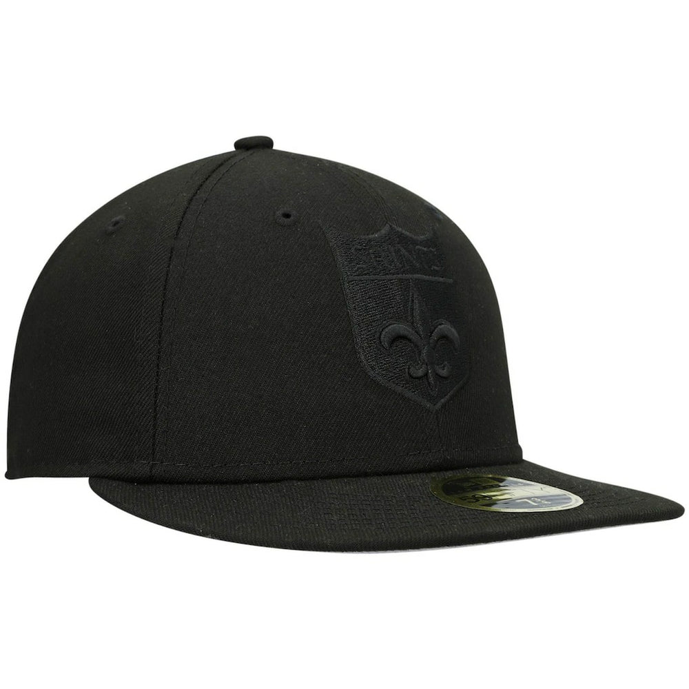 New Orleans Saints New Era Historic Logo Black on Black Low Profile 59FIFTY II Fitted Hat - Black cheap