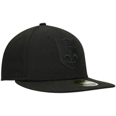 New Orleans Saints New Era Historic Logo Black on Black Low Profile 59FIFTY II Fitted Hat - Black cheap