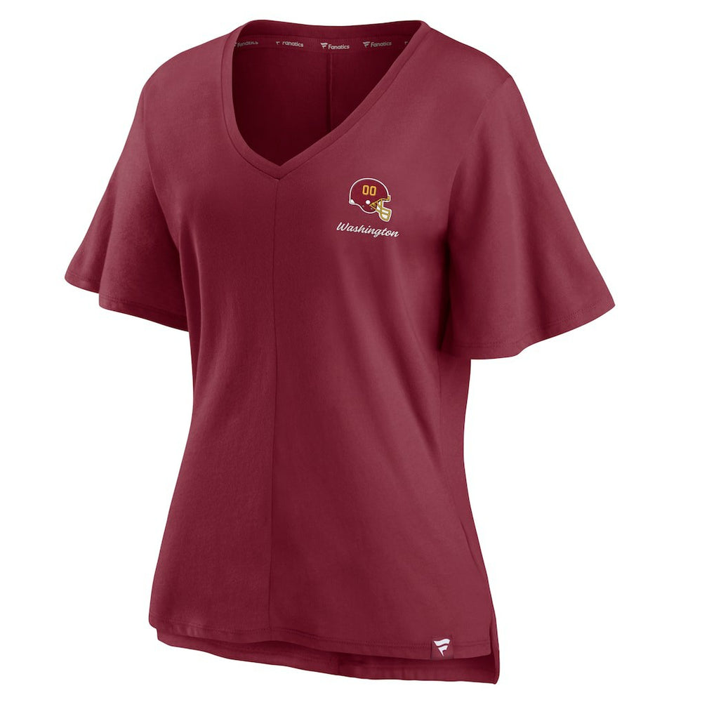 Washington Football Team Women's Southpaw Flutter V-Neck T-Shirt - Burgundy discount