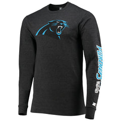 Carolina Panthers Starter Halftime Long Sleeve T-Shirt - Heathered Black discount
