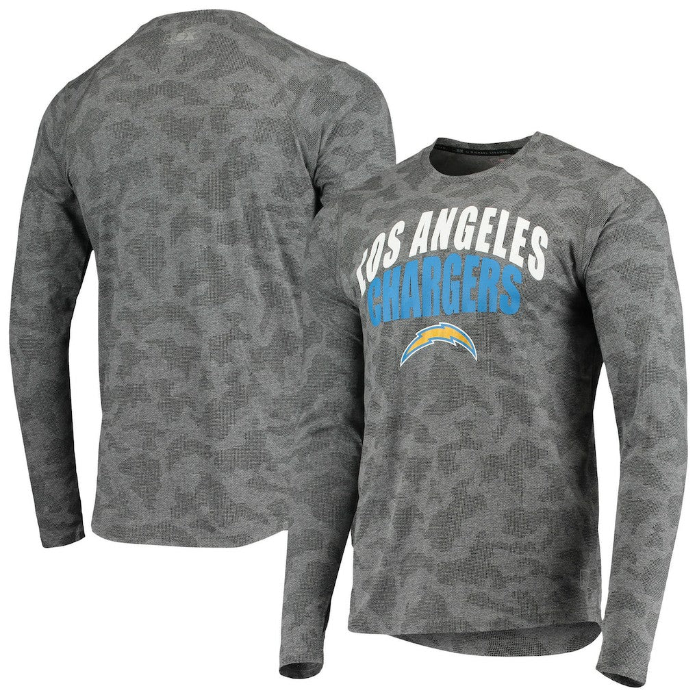 Los Angeles Chargers MSX by Michael Strahan Camo Performance Long Sleeve T-Shirt - Black for sale
