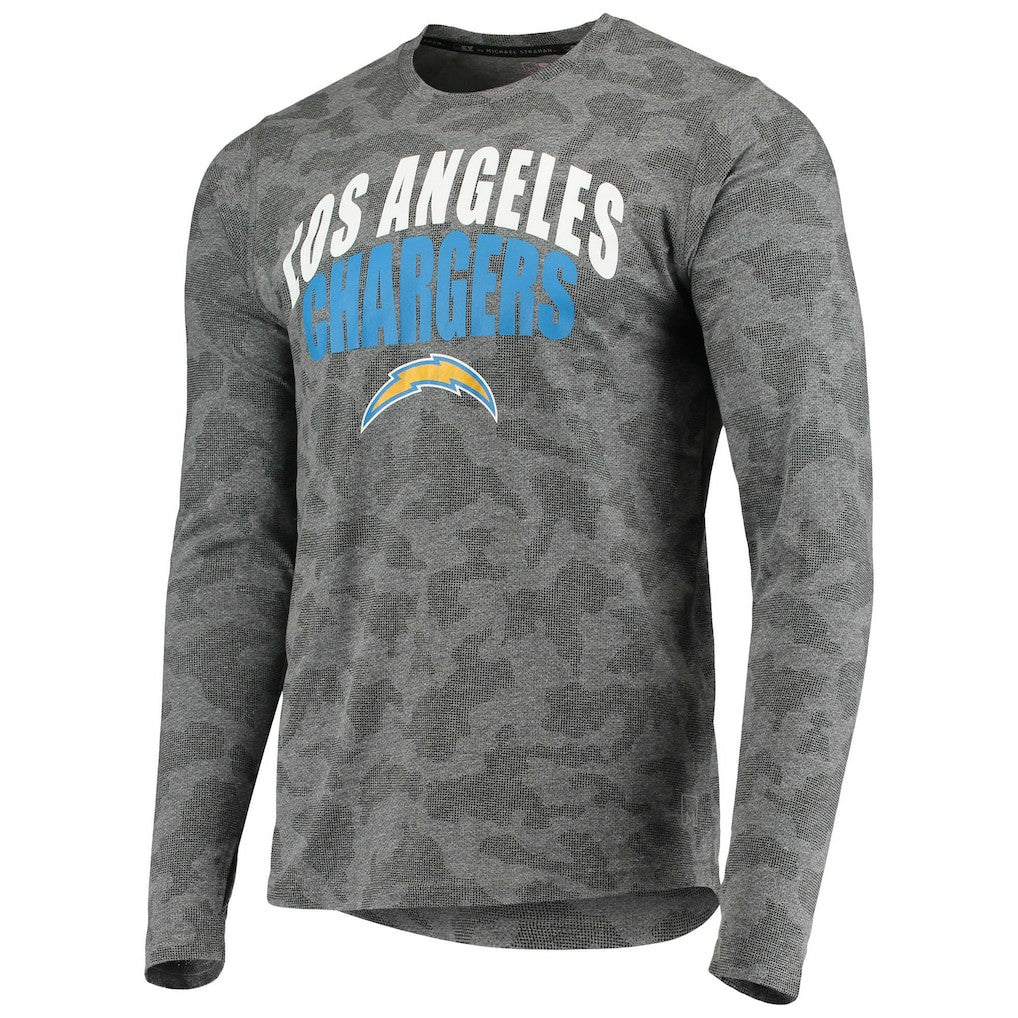 Los Angeles Chargers MSX by Michael Strahan Camo Performance Long Sleeve T-Shirt - Black for sale