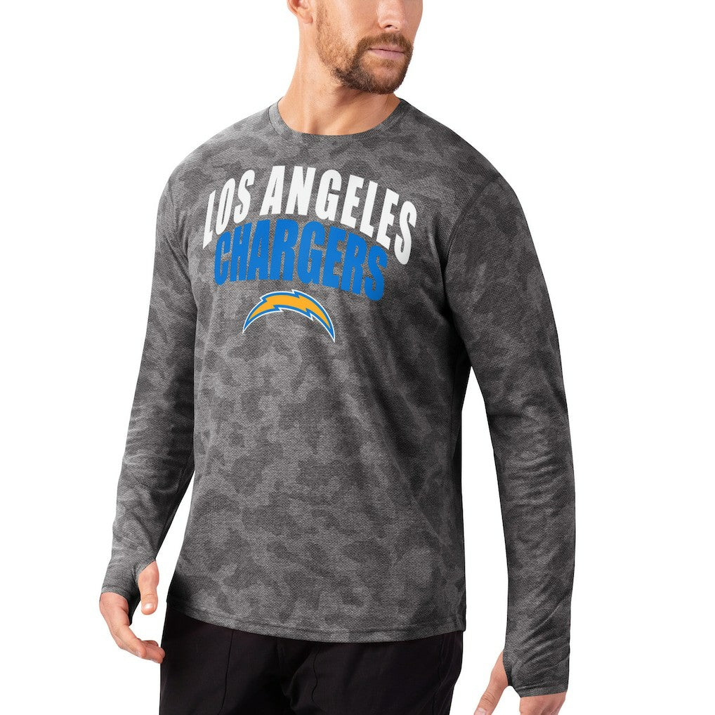 Los Angeles Chargers MSX by Michael Strahan Camo Performance Long Sleeve T-Shirt - Black for sale