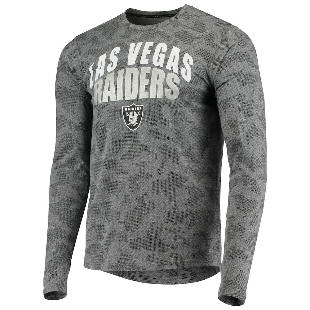Las Vegas Raiders MSX by Michael Strahan Camo Performance Long Sleeve T-Shirt - Black outlet