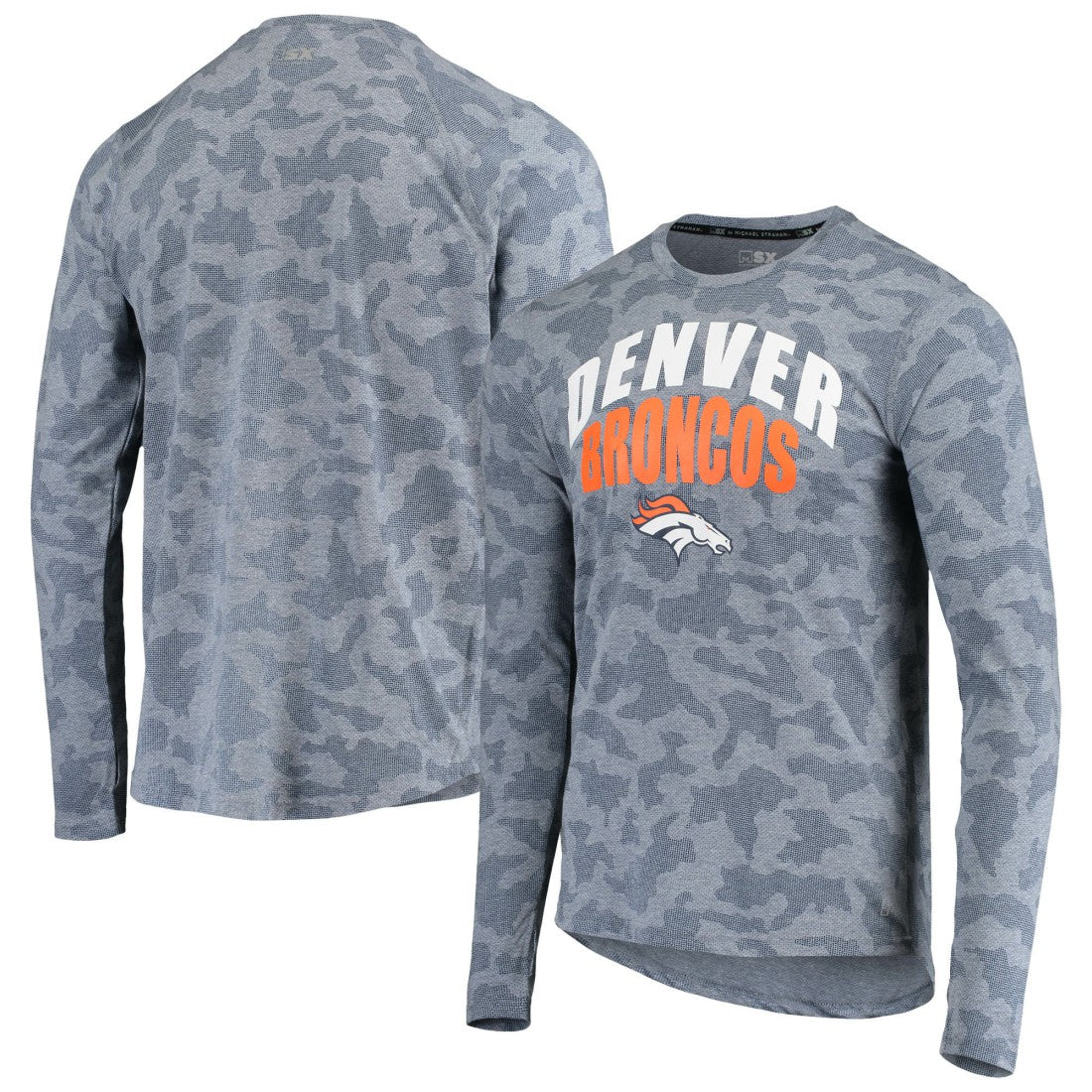 Denver Broncos MSX by Michael Strahan Camo Performance Long Sleeve T-Shirt - Navy outlet