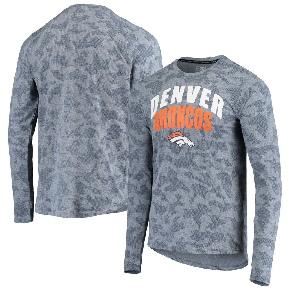 Denver Broncos MSX by Michael Strahan Camo Performance Long Sleeve T-Shirt - Navy outlet