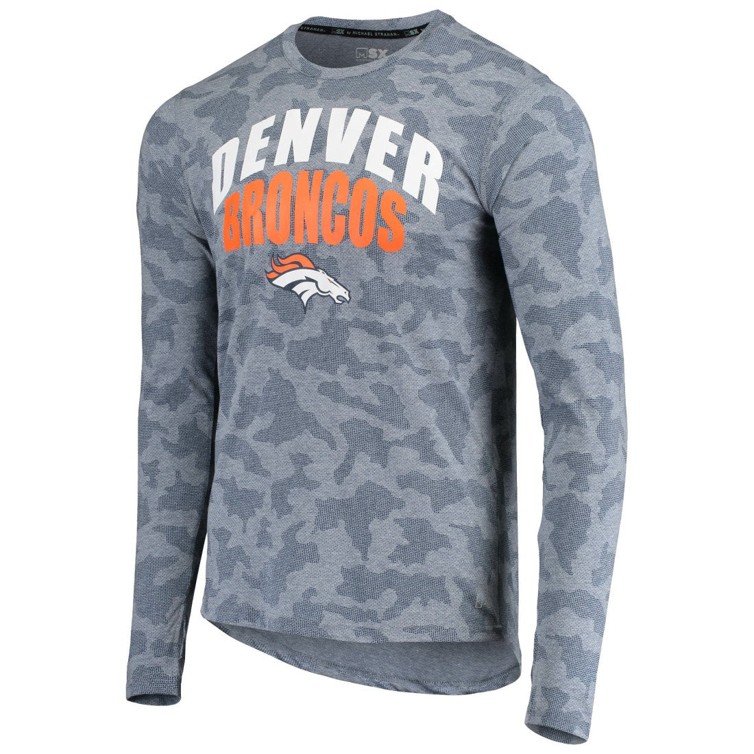 Denver Broncos MSX by Michael Strahan Camo Performance Long Sleeve T-Shirt - Navy outlet