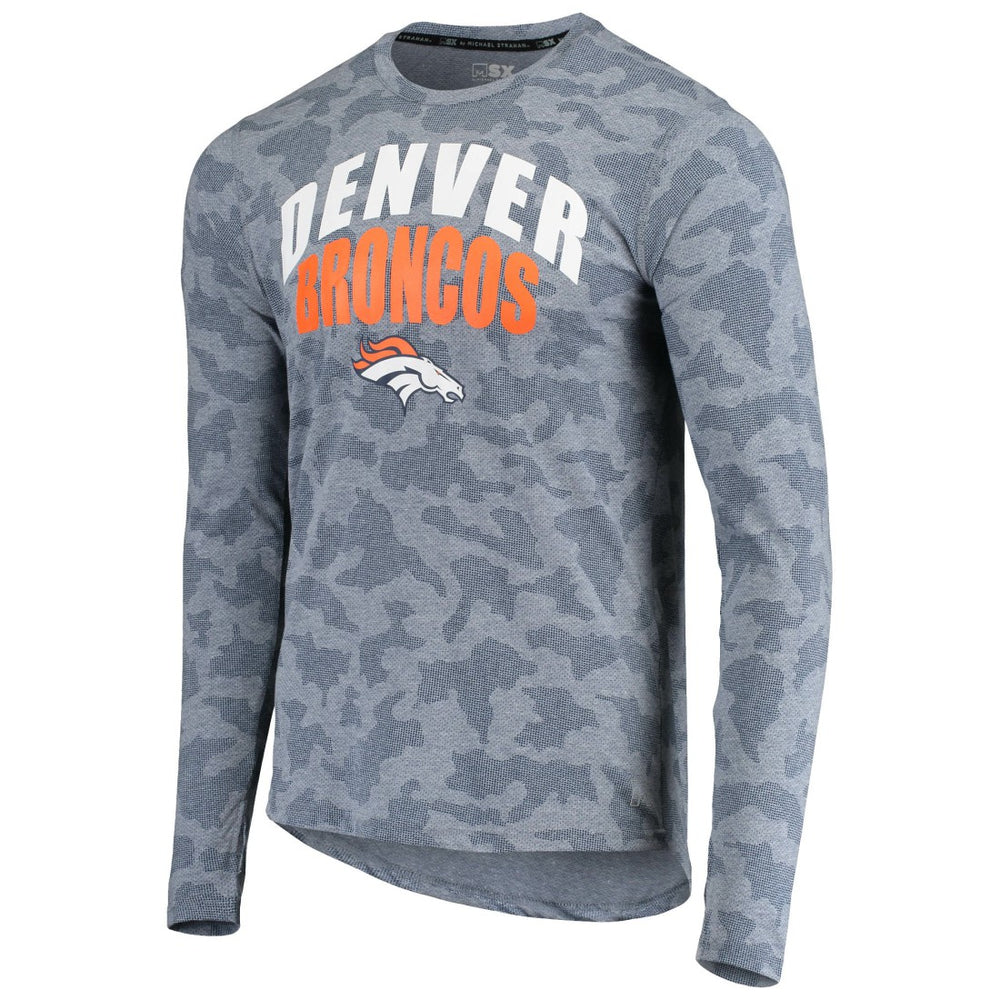 Denver Broncos MSX by Michael Strahan Camo Performance Long Sleeve T-Shirt - Navy outlet