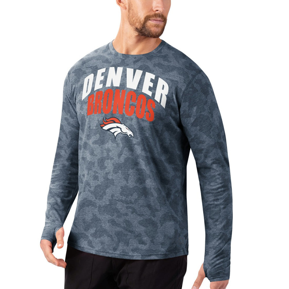 Denver Broncos MSX by Michael Strahan Camo Performance Long Sleeve T-Shirt - Navy outlet