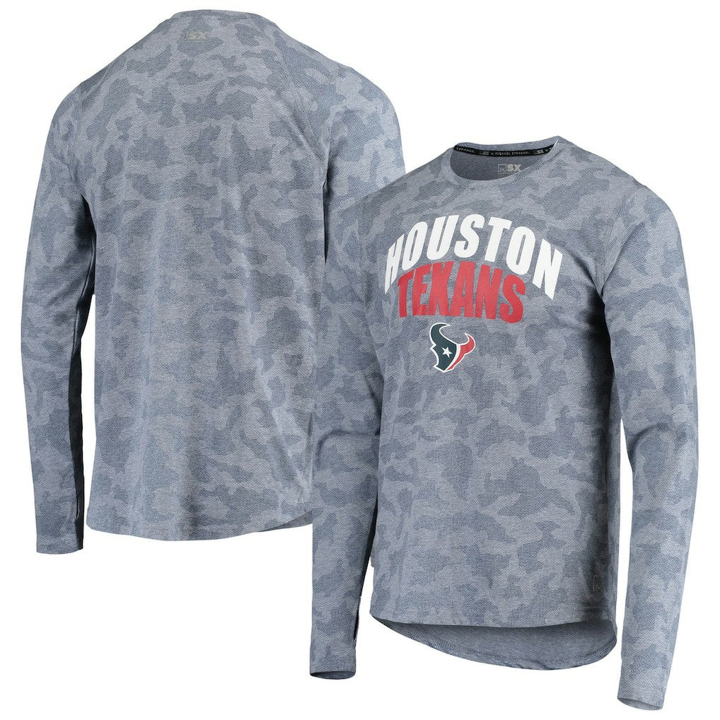 Houston Texans MSX by Michael Strahan Camo Performance Long Sleeve T-Shirt - Navy online