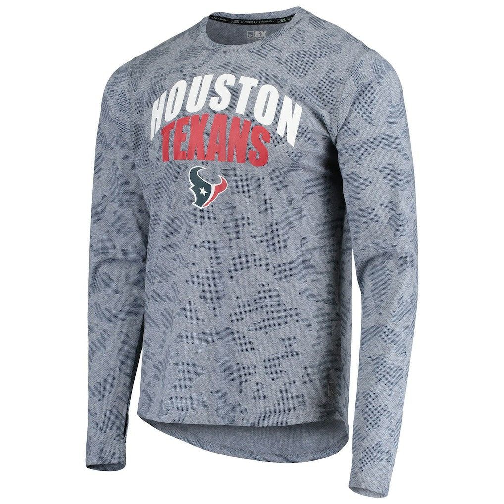 Houston Texans MSX by Michael Strahan Camo Performance Long Sleeve T-Shirt - Navy online
