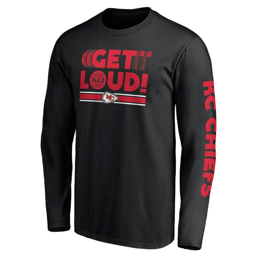 Kansas City Chiefs Hometown Collection Facemask Long Sleeve T-Shirt - Black on sale