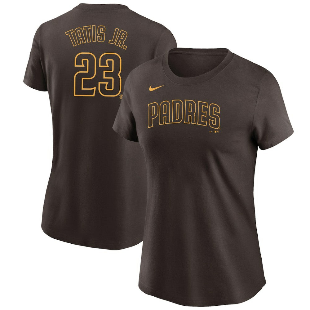 Fernando Tatis Jr. San Diego Padres Women's Name & Number T-Shirt - Brown | Nike
