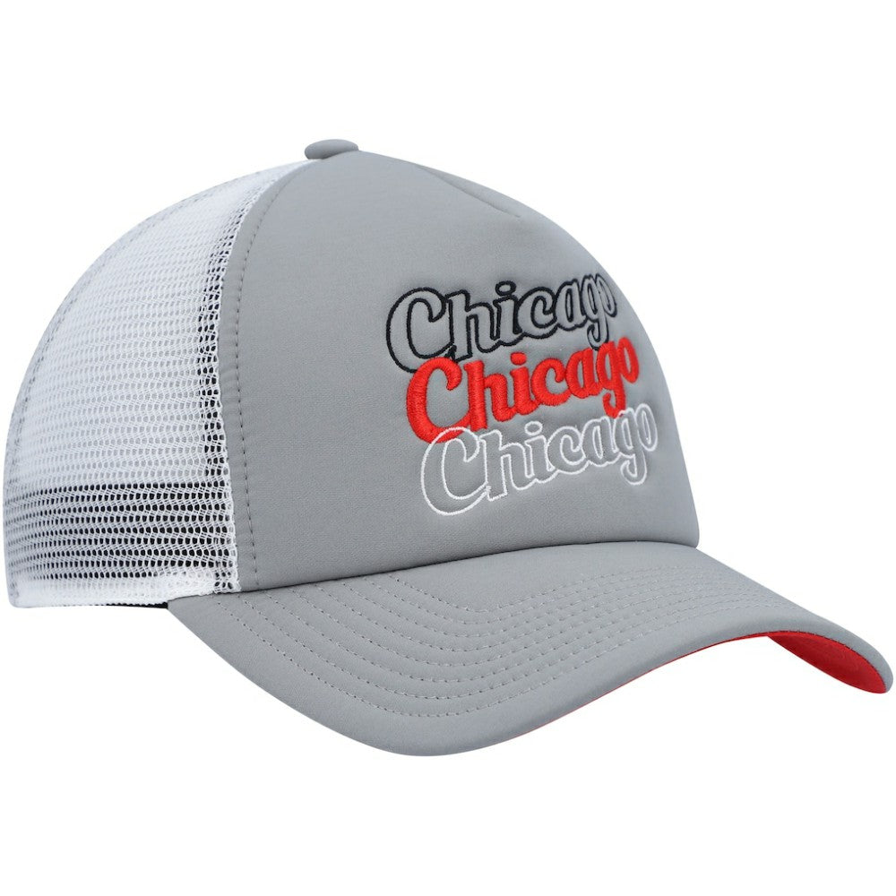 Chicago Blackhawks adidas Women's Foam Trucker Snapback Hat Gray/White