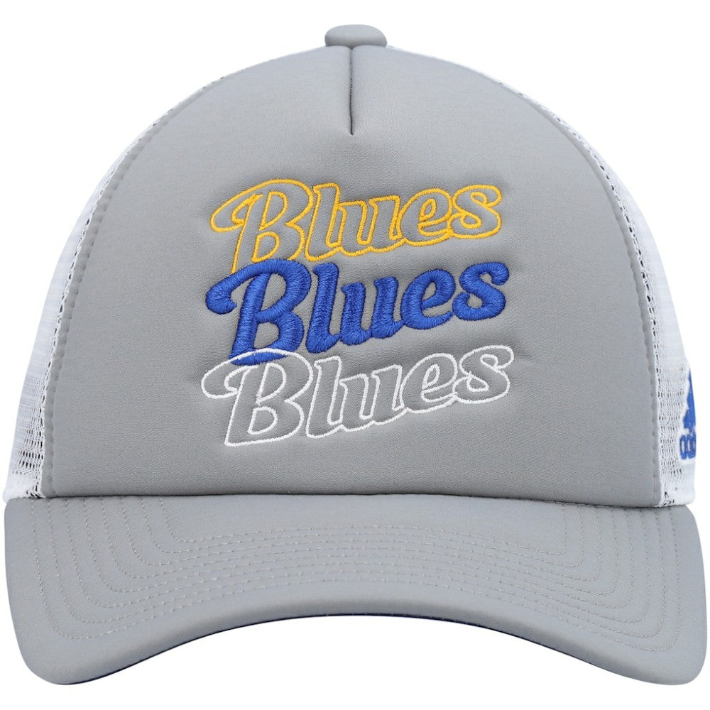 St. Louis Blues adidas Women's Foam Trucker Snapback Hat Gray/White