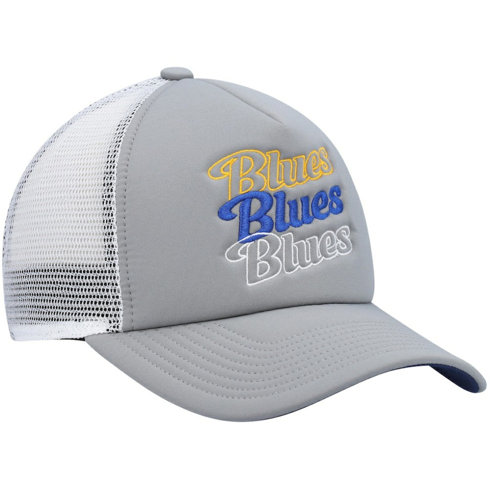 St. Louis Blues adidas Women's Foam Trucker Snapback Hat Gray/White