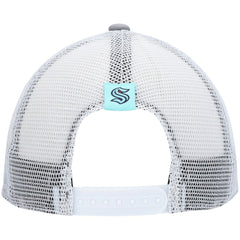 Seattle Kraken adidas Women's Foam Trucker Snapback Hat Gray/White