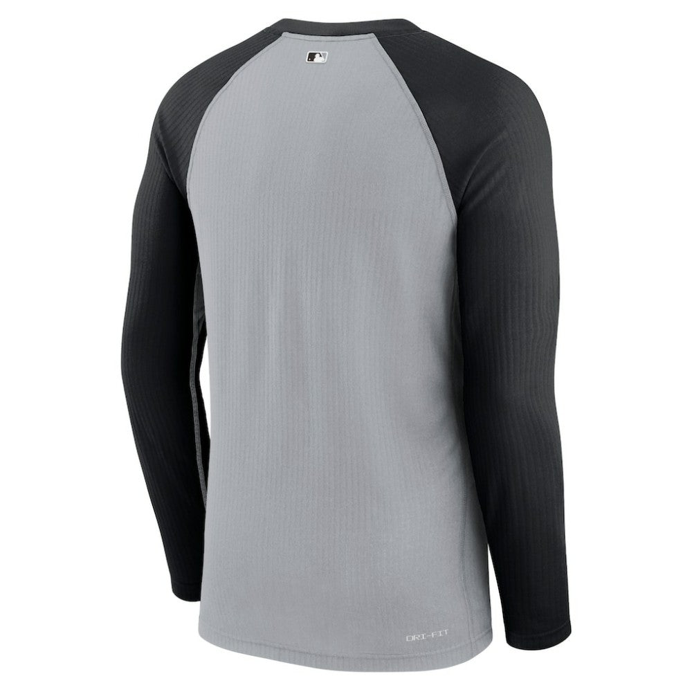 Chicago White Sox Game Authentic Collection Performance Raglan Long Sleeve T-Shirt - Gray/Black | Nike