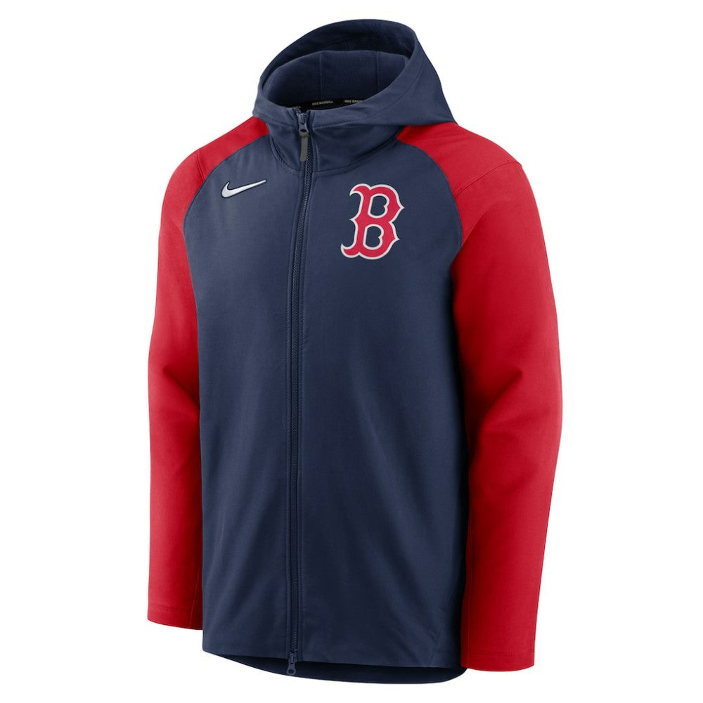 Boston Red Sox Authentic Collection Performance Raglan Full-Zip Hoodie - Navy/Red | Nike