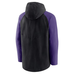 Colorado Rockies Authentic Collection Performance Raglan Full-Zip Hoodie - Black/Purple | Nike
