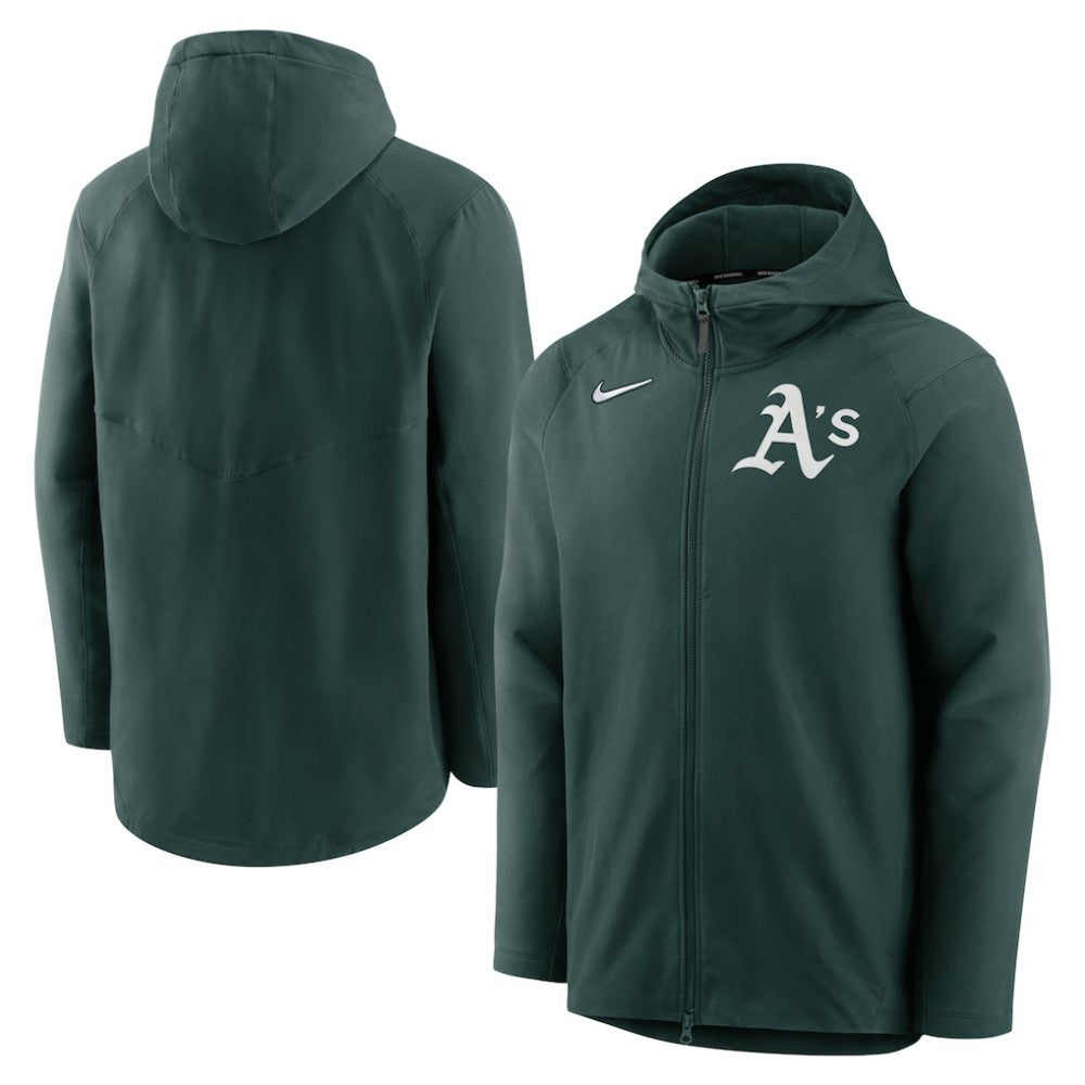 Athletics Authentic Collection Performance Raglan Full-Zip Hoodie - Green | Nike