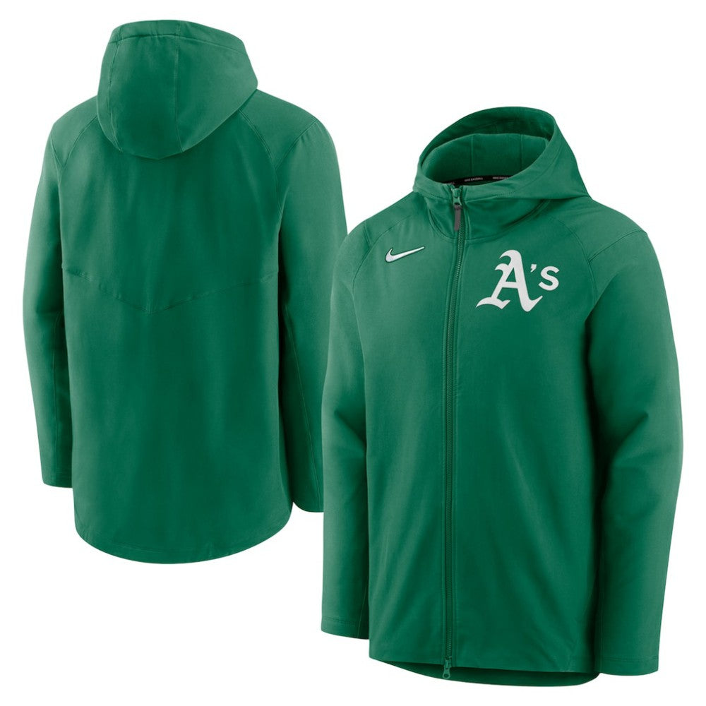 Athletics Authentic Collection Performance Raglan Full-Zip Hoodie - Kelly Green | Nike