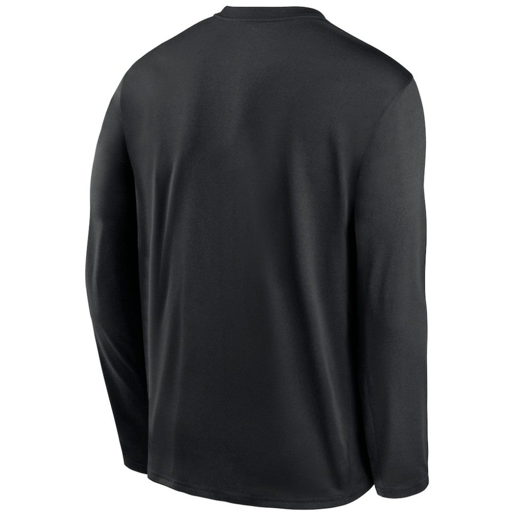 Miami Marlins Authentic Collection Performance Long Sleeve T-Shirt - Black | Nike