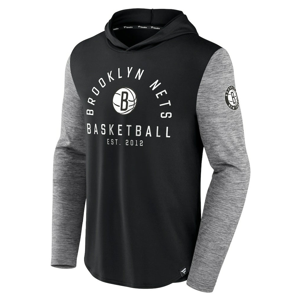 Brooklyn Nets Deep Rotation Performance Pullover Hoodie - Black/Heathered Charcoal | Fanatics sale