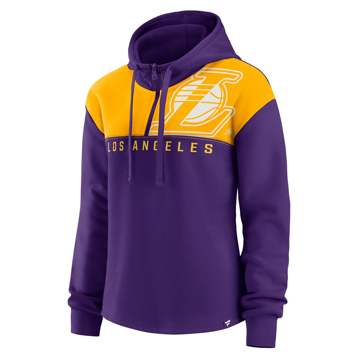 Los Angeles Lakers Women's Overslide Quarter-Zip Fleece Hoodie - Purple | Fanatics shop
