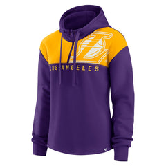 Los Angeles Lakers Women's Overslide Quarter-Zip Fleece Hoodie - Purple | Fanatics shop