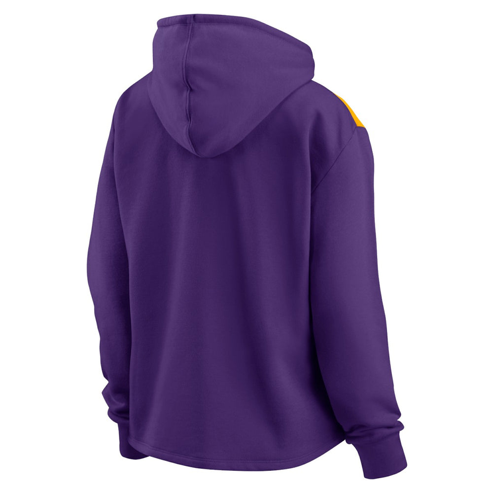 Los Angeles Lakers Women's Overslide Quarter-Zip Fleece Hoodie - Purple | Fanatics shop