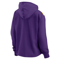 Los Angeles Lakers Women's Overslide Quarter-Zip Fleece Hoodie - Purple | Fanatics shop