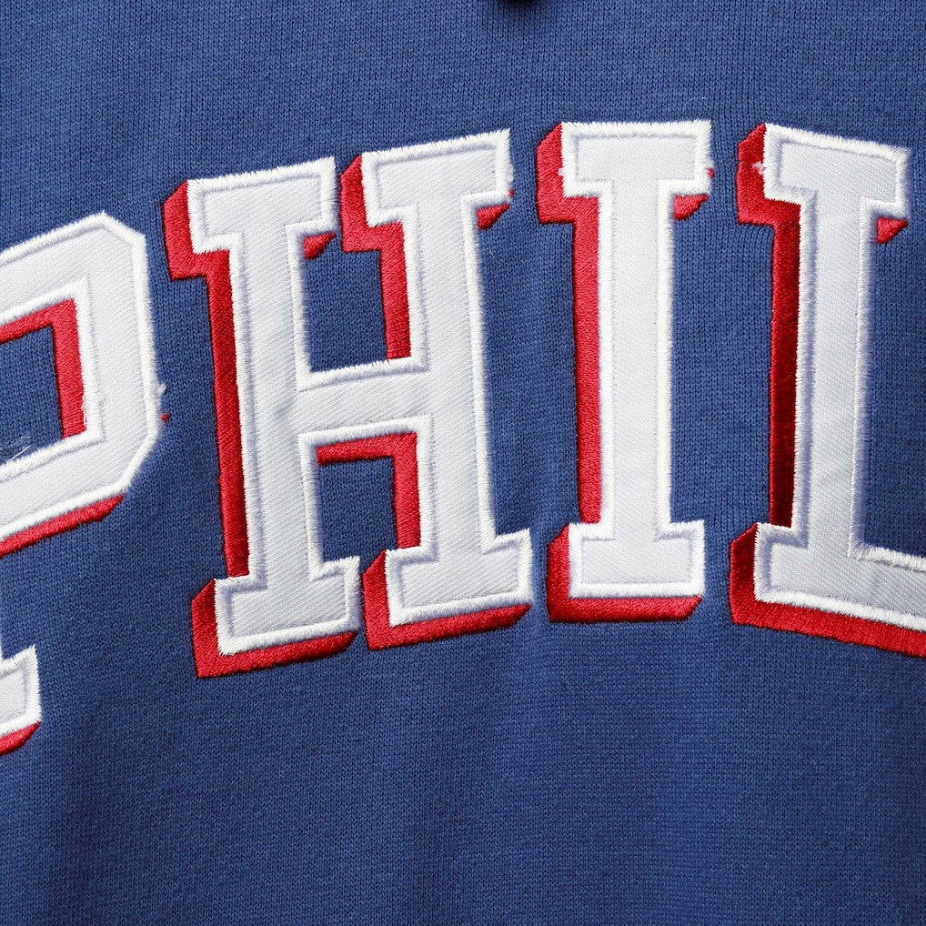 Philadelphia 76ers Big & Tall Double Contrast Pullover Hoodie - Royal/Red | Fanatics cheap