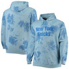 New York Knicks Big & Tall Wordmark Cloud Dye Pullover Hoodie - Blue | Fanatics for sale