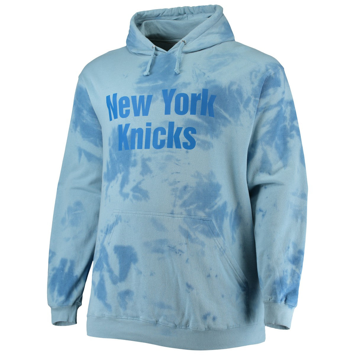New York Knicks Big & Tall Wordmark Cloud Dye Pullover Hoodie - Blue | Fanatics for sale