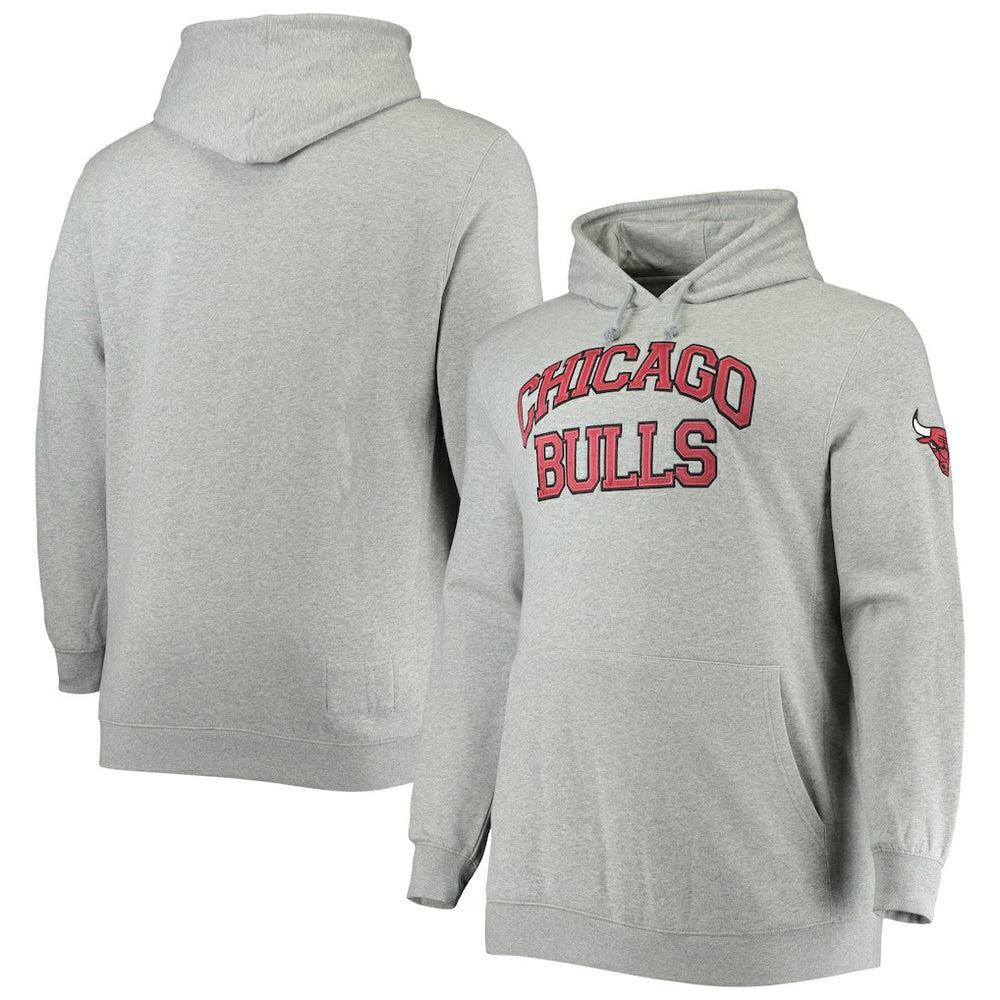 Chicago Bulls Hardwood Classics Big & Tall Throwback Pullover Hoodie sale - Heathered Gray | Mitchell & Ness cheap