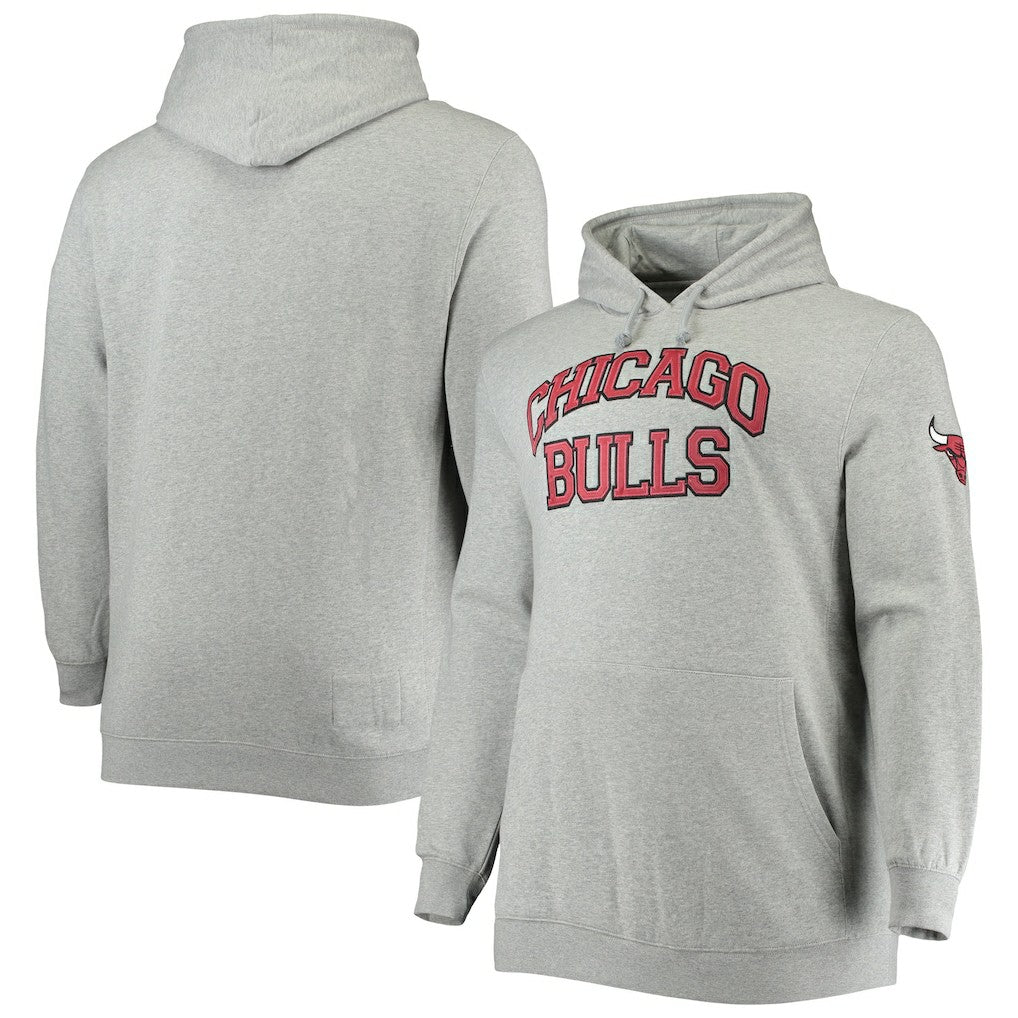 Chicago Bulls Hardwood Classics Big & Tall Throwback Pullover Hoodie sale - Heathered Gray | Mitchell & Ness cheap
