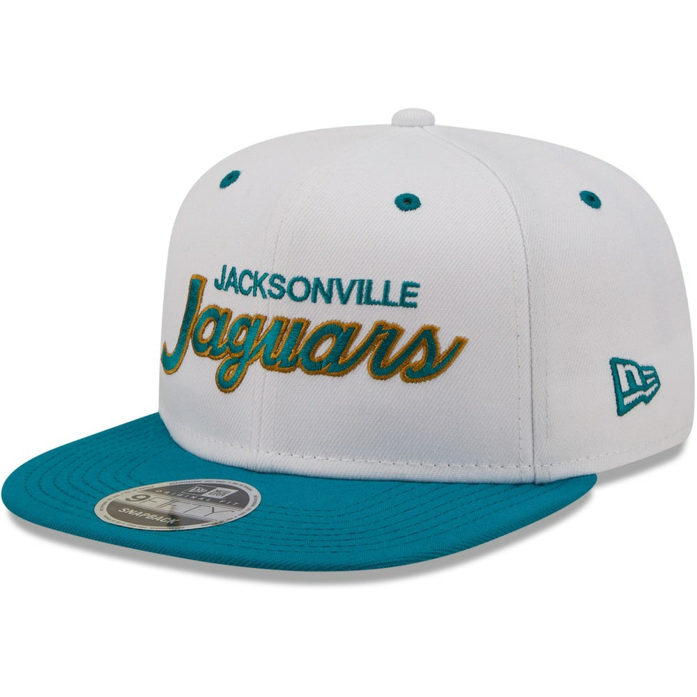 Jacksonville Jaguars New Era Sparky Original 9FIFTY Snapback Hat - White/Teal online