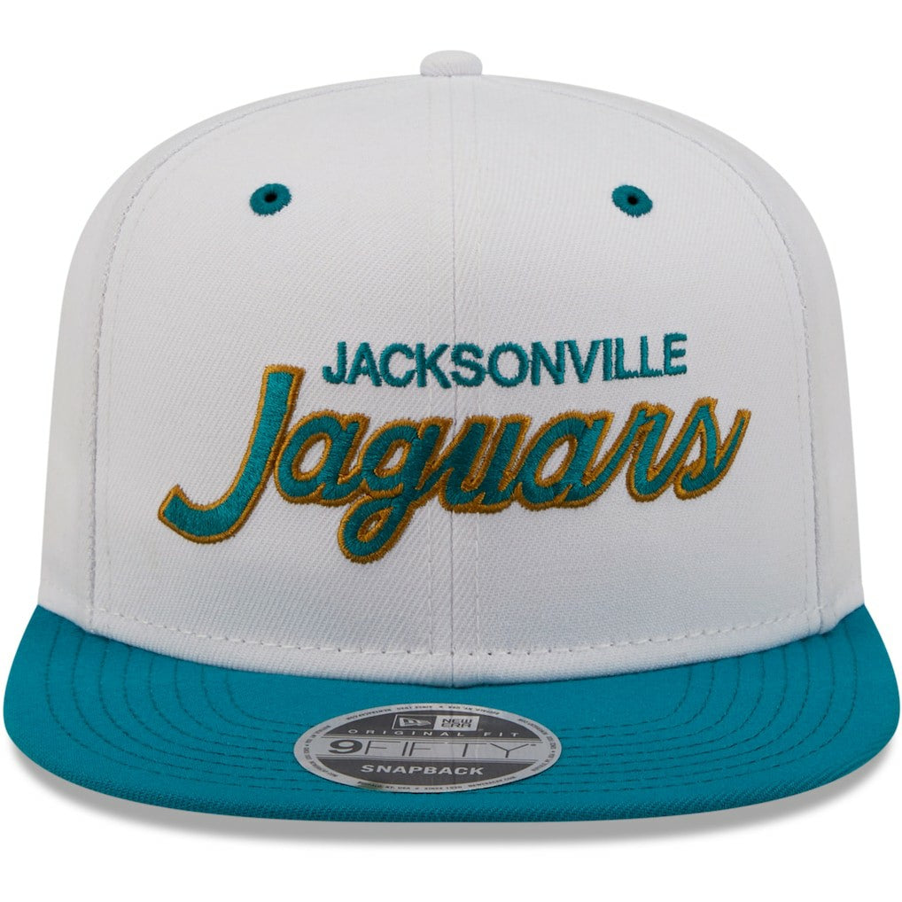 Jacksonville Jaguars New Era Sparky Original 9FIFTY Snapback Hat - White/Teal online