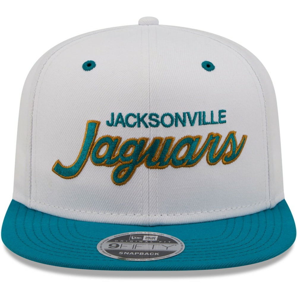 Jacksonville Jaguars New Era Sparky Original 9FIFTY Snapback Hat - White/Teal online