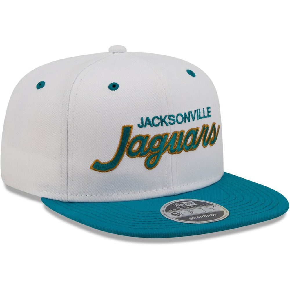 Jacksonville Jaguars New Era Sparky Original 9FIFTY Snapback Hat - White/Teal online