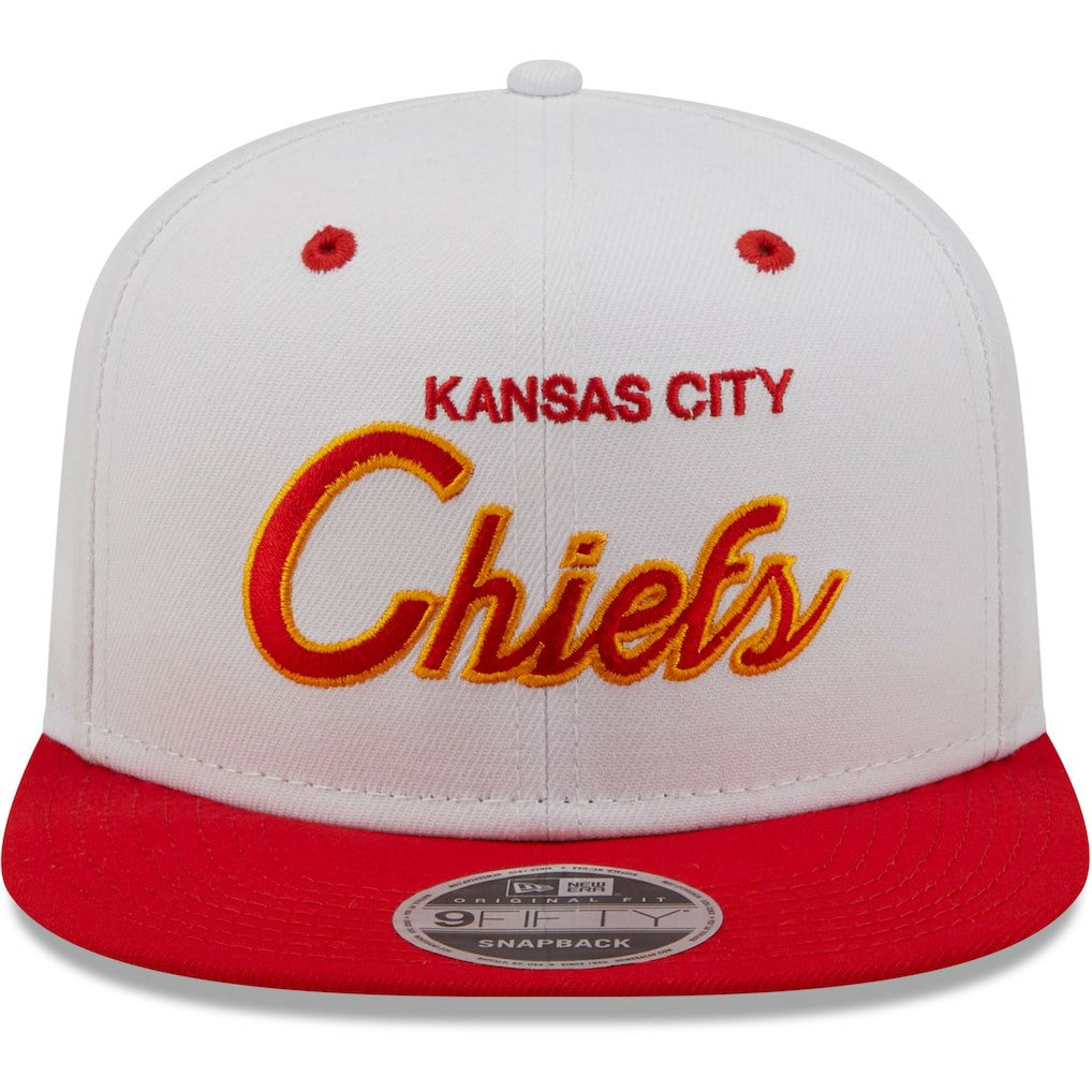Kansas City Chiefs New Era Sparky Original 9FIFTY Snapback Hat - White/Red sale