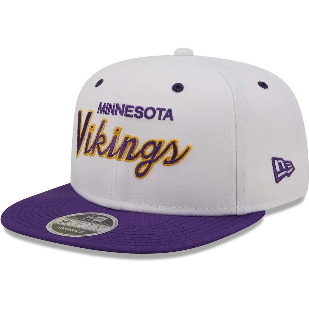 Minnesota Vikings New Era Sparky Original 9FIFTY Snapback Hat - White/Purple sale
