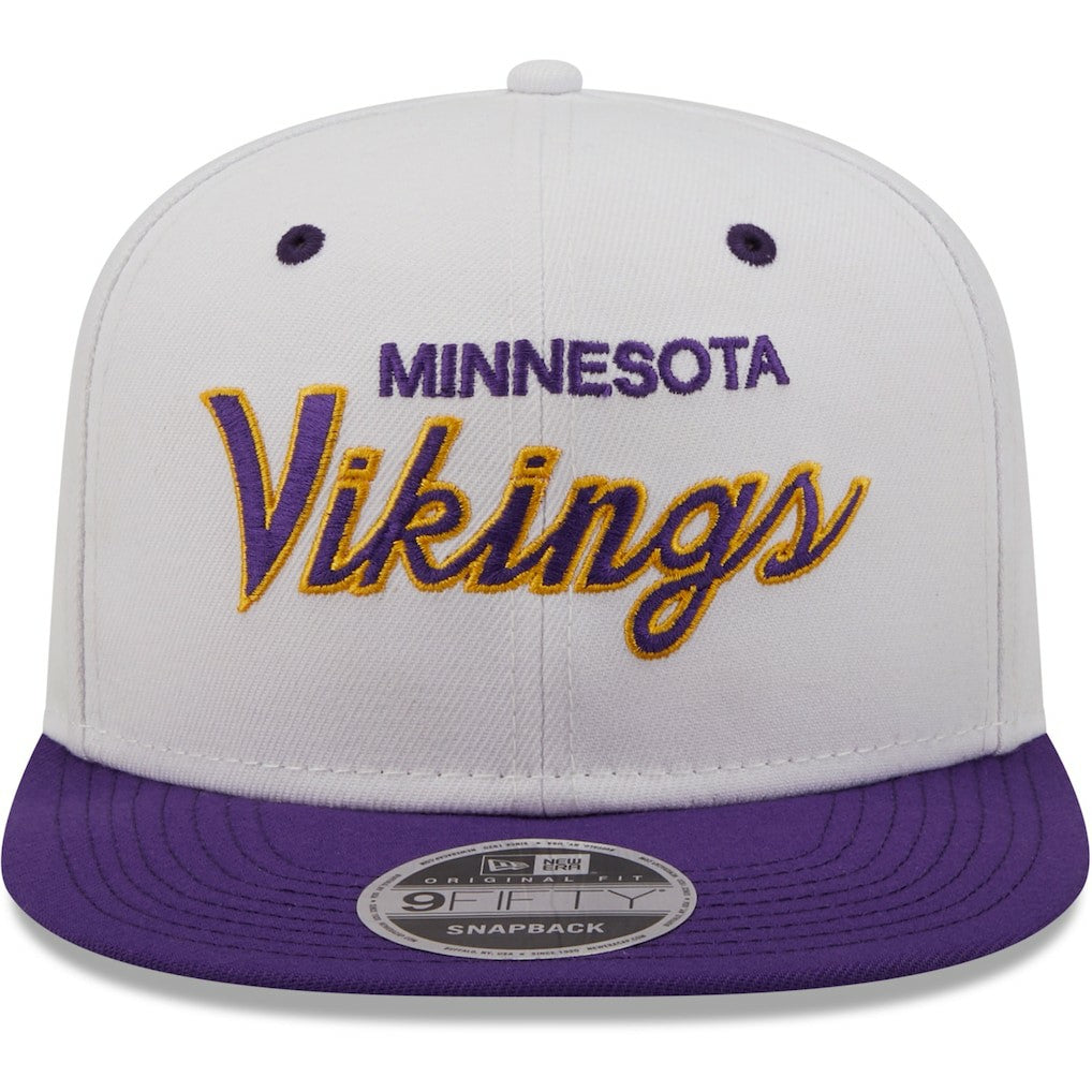 Minnesota Vikings New Era Sparky Original 9FIFTY Snapback Hat - White/Purple sale