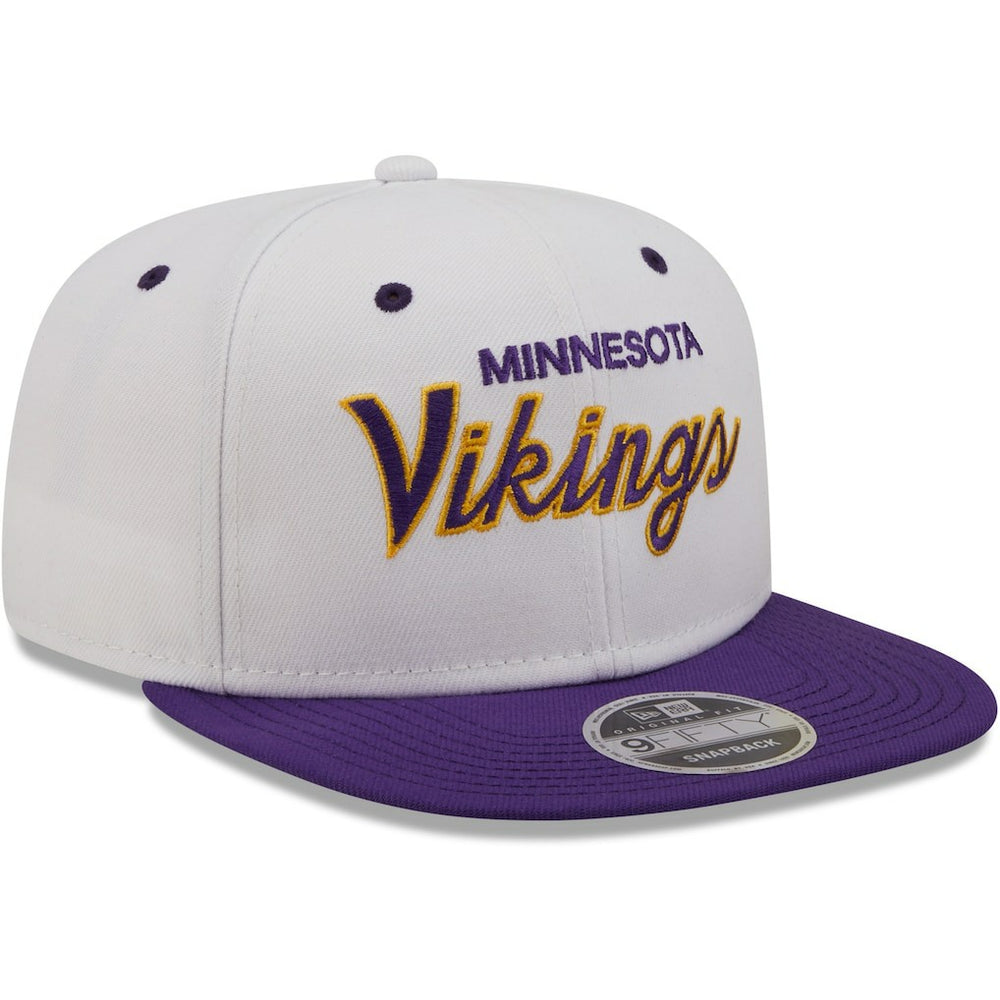 Minnesota Vikings New Era Sparky Original 9FIFTY Snapback Hat - White/Purple sale