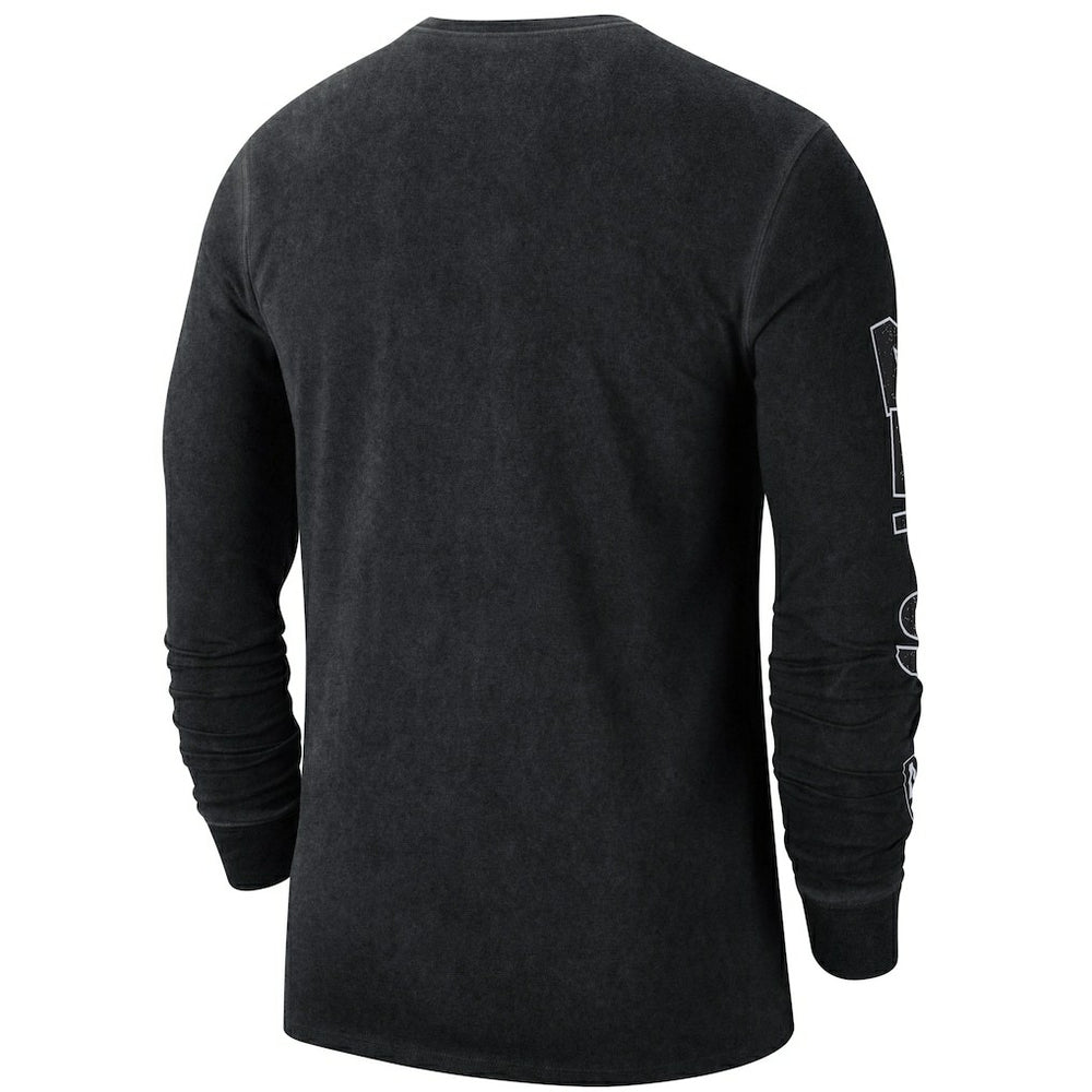 Brooklyn Nets Courtside Retro Elevated Long Sleeve T-Shirt - Black | Nike sale