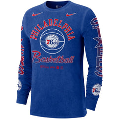 Philadelphia 76ers Courtside Retro Elevated Long Sleeve T-Shirt - Royal | Nike sale