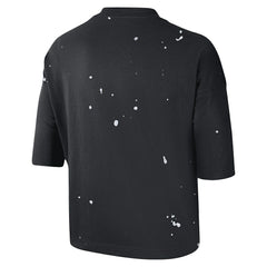 Brooklyn Nets Women's Courtside Splatter Cropped T-Shirt - Black | Nike on sale