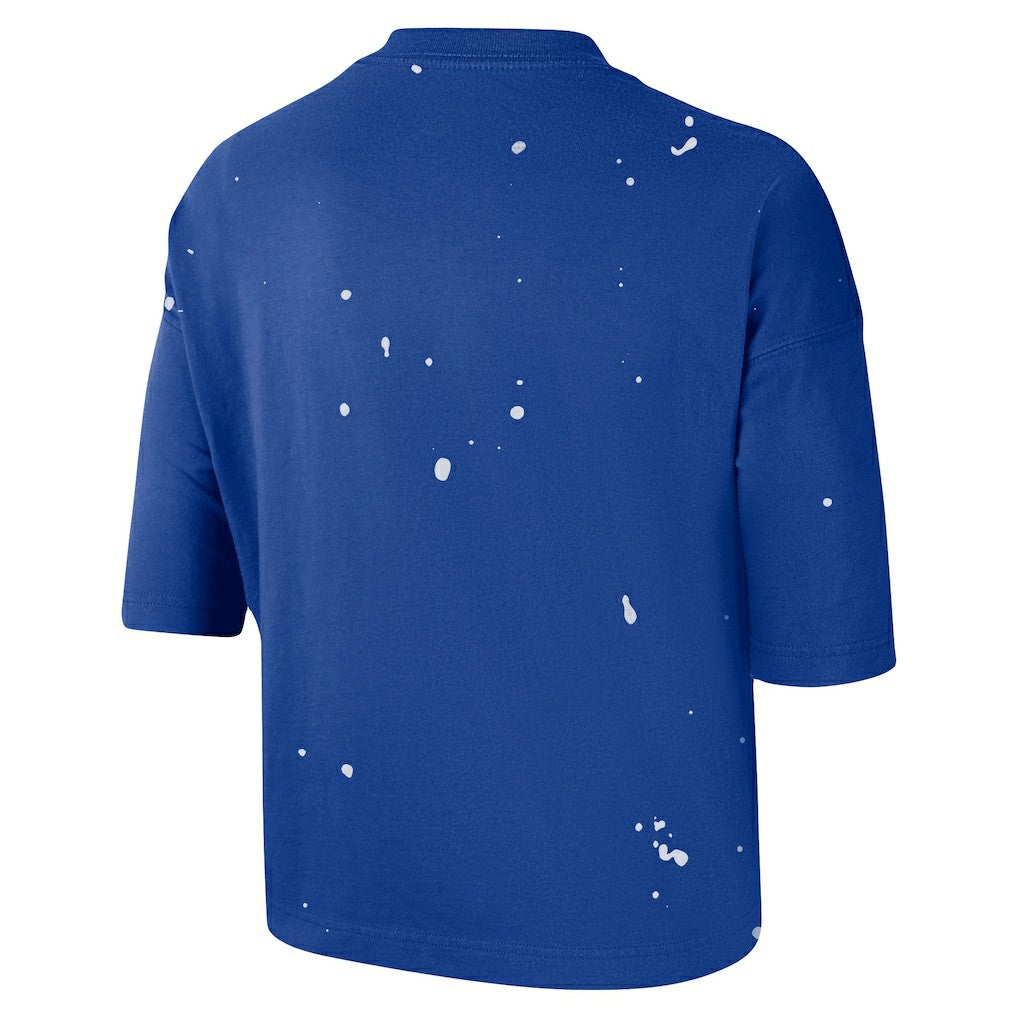 Philadelphia 76ers Women's Courtside Splatter Cropped T-Shirt - Royal | Nike online