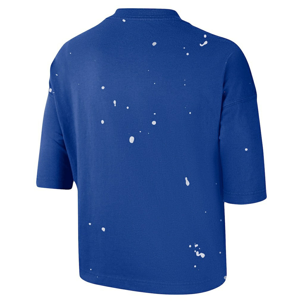 Philadelphia 76ers Women's Courtside Splatter Cropped T-Shirt - Royal | Nike online